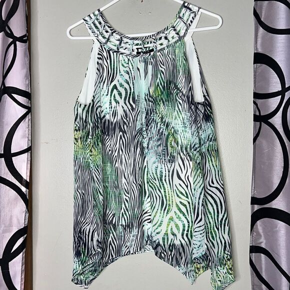 Alyx Tops - Alyx zebra print top with handkerchief hem size medium